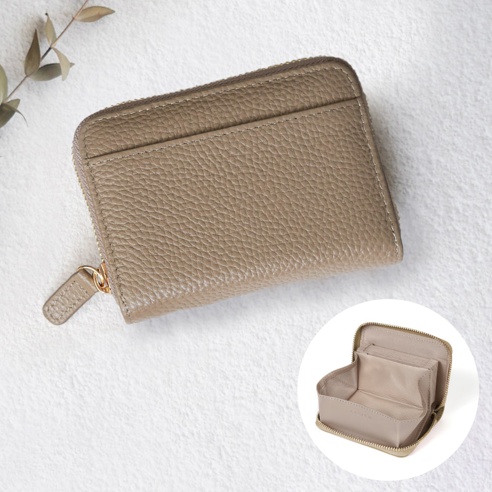 本革お札が折れないじゃばら式ミニ財布