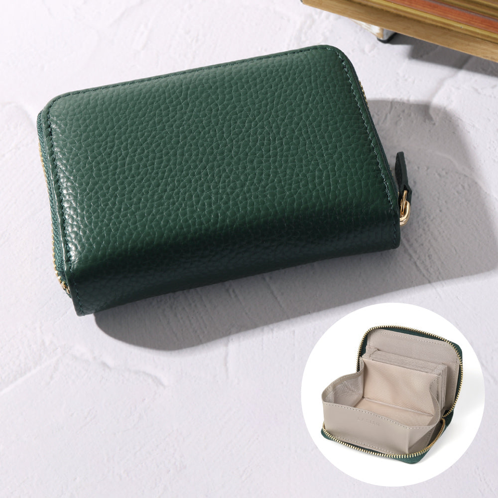 本革お札が折れないじゃばら式ミニ財布