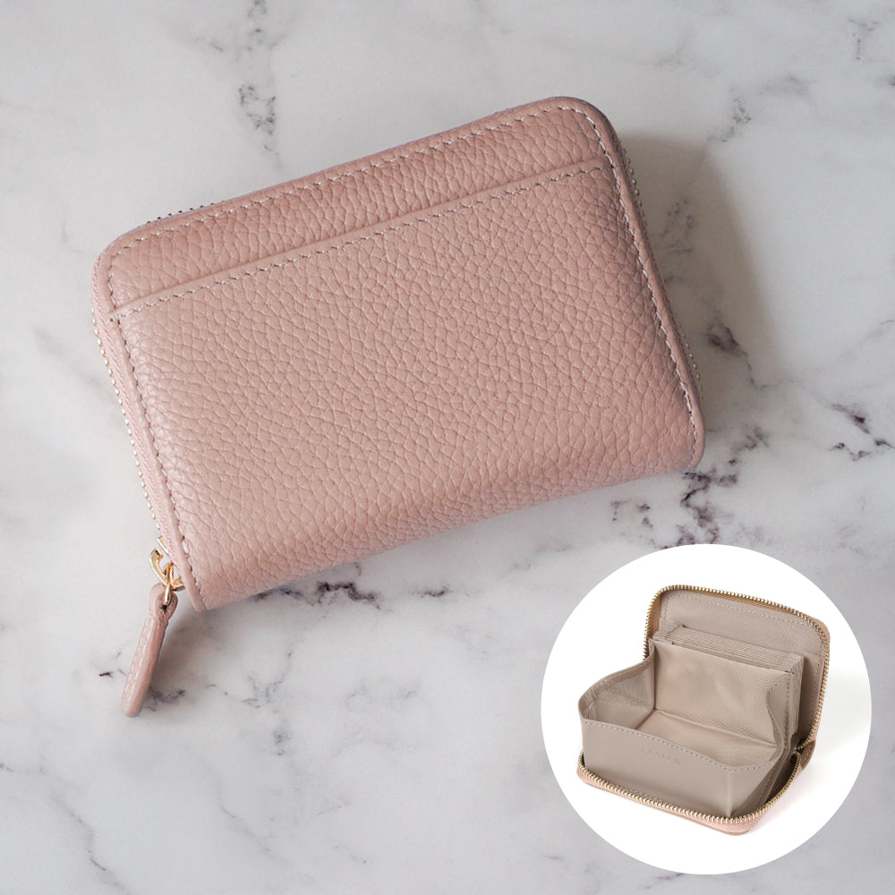 本革お札が折れないじゃばら式ミニ財布