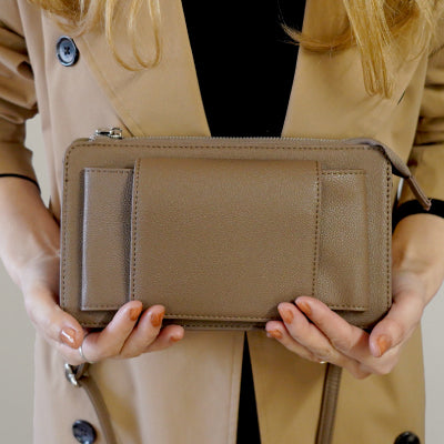 レザーお財布ショルダー（ショルダーストラップ２種付）