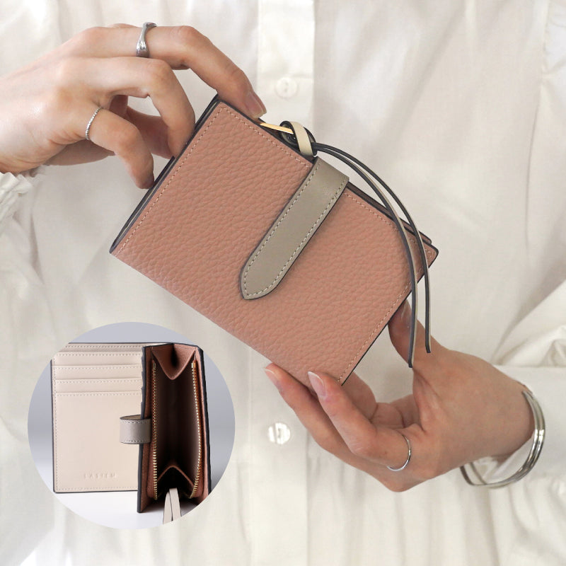 ストラップ2種付 ベルト付き二つ折り財布