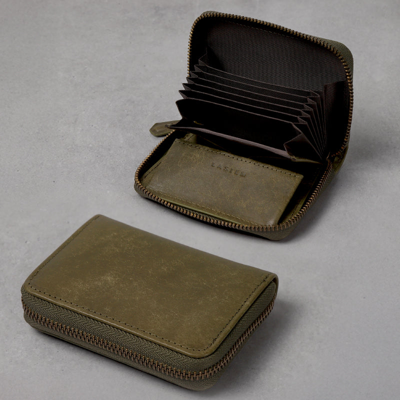 メンズ ミニ財布 アンティーク調 本革 じゃばら財布