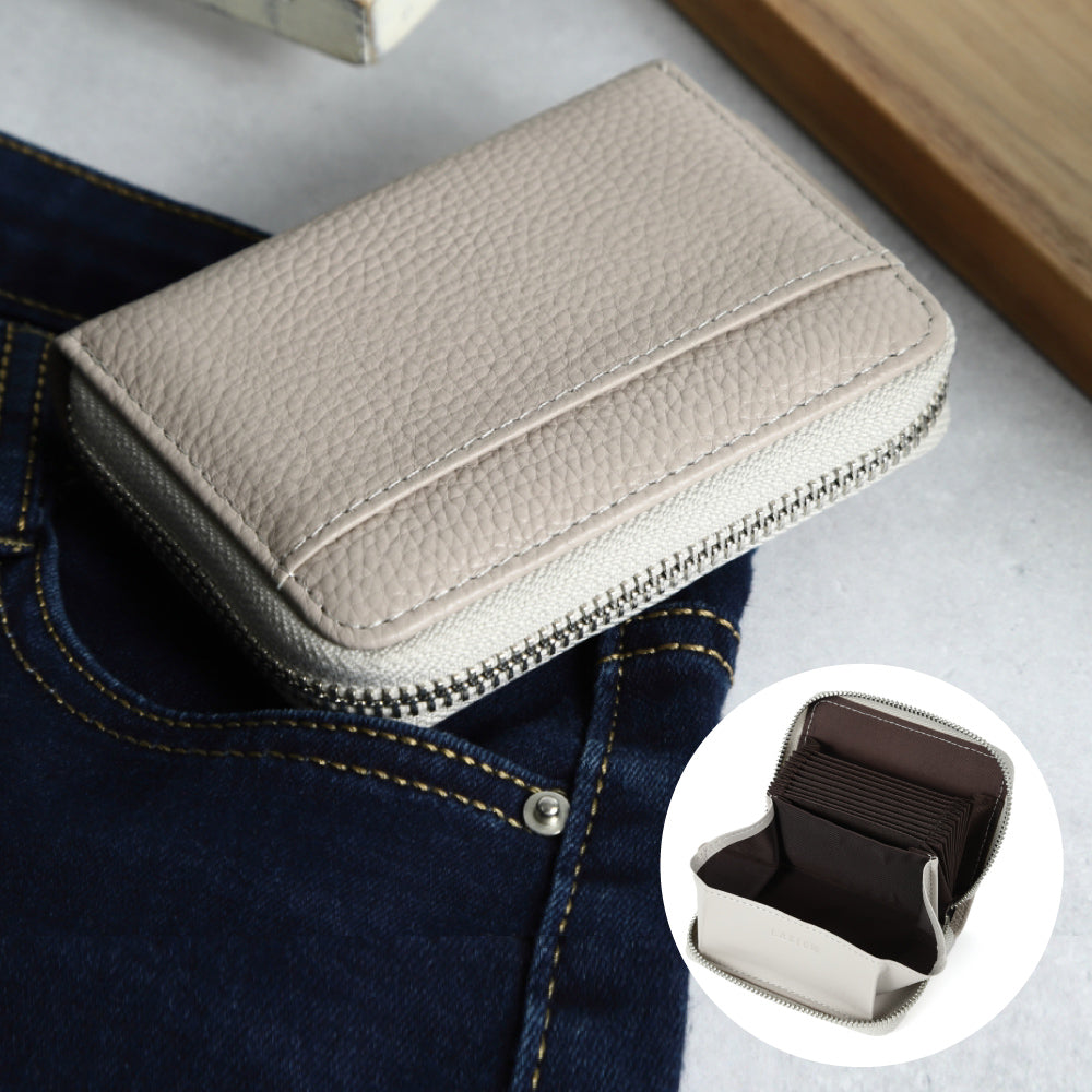 本革お札が折れないじゃばら式ミニ財布