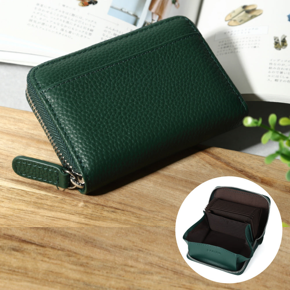 本革お札が折れないじゃばら式ミニ財布