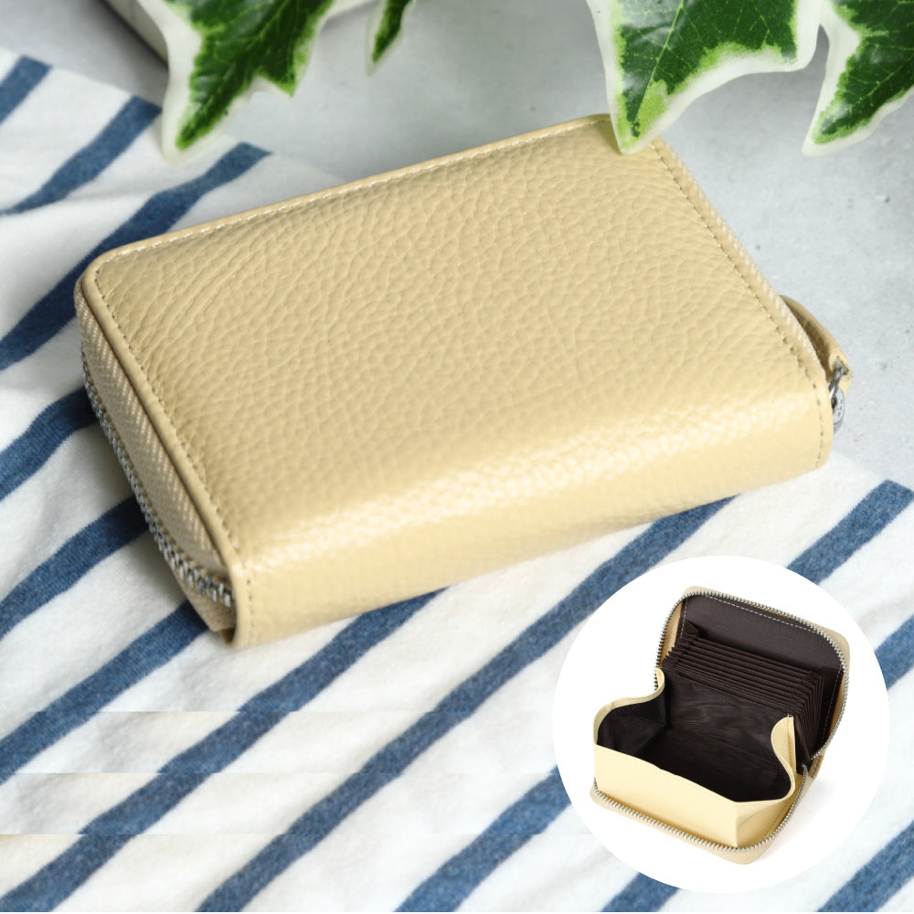 本革お札が折れないじゃばら式ミニ財布