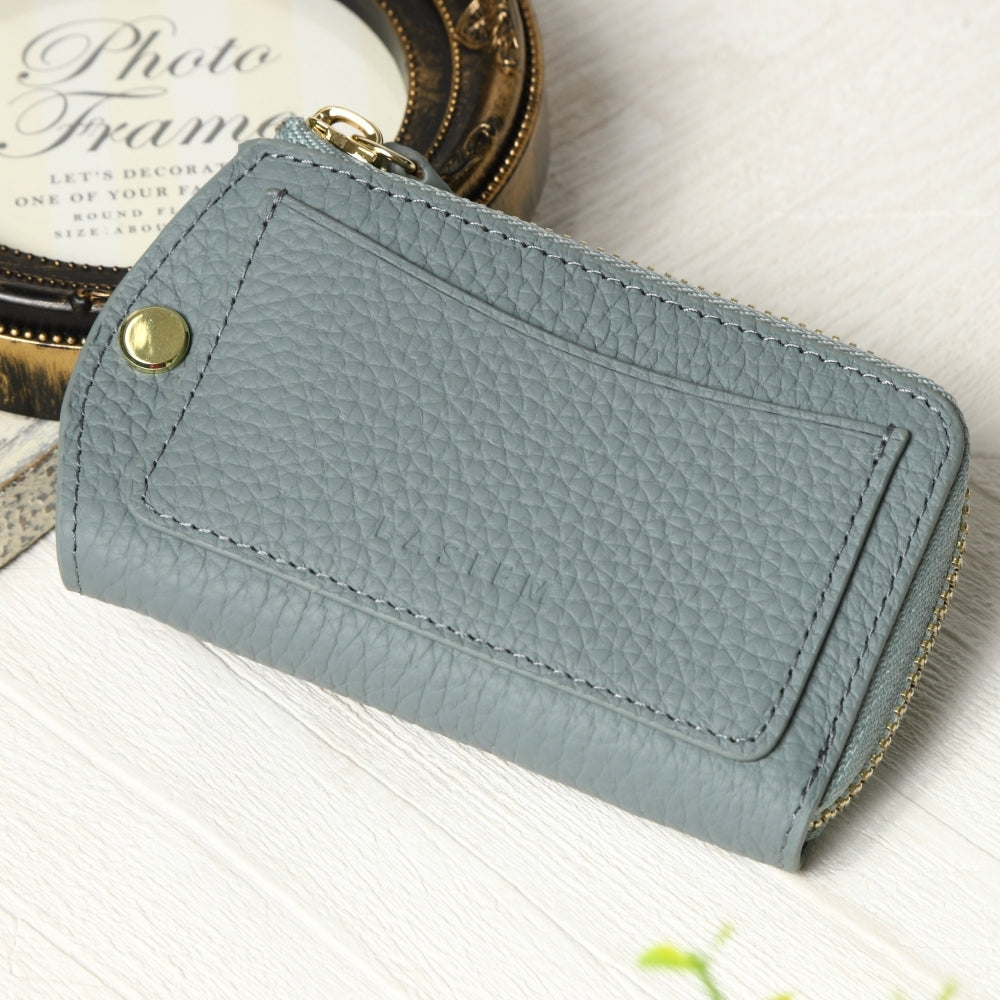 本革L字ファスナーキーケース