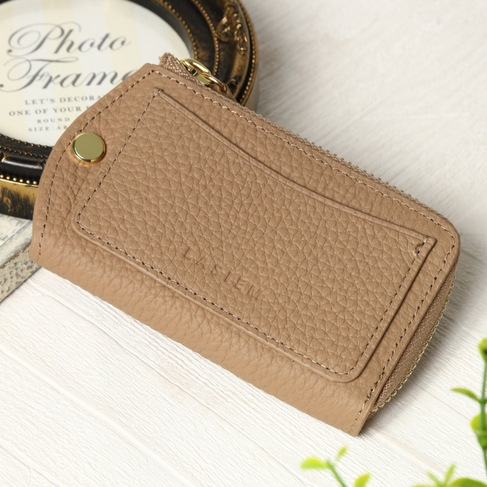 本革L字ファスナーキーケース