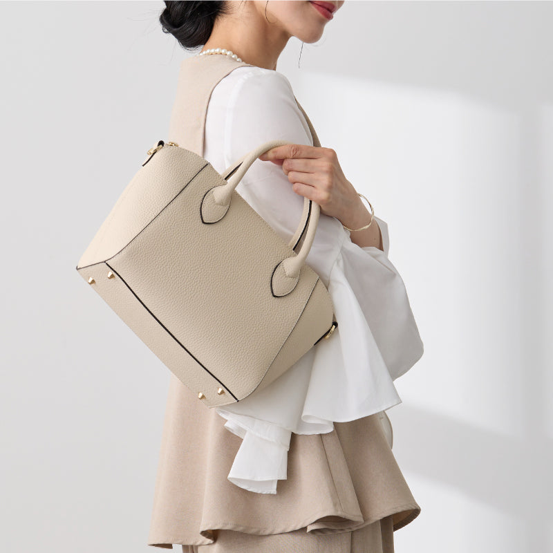 2WAY レザーハンドバッグ（M）