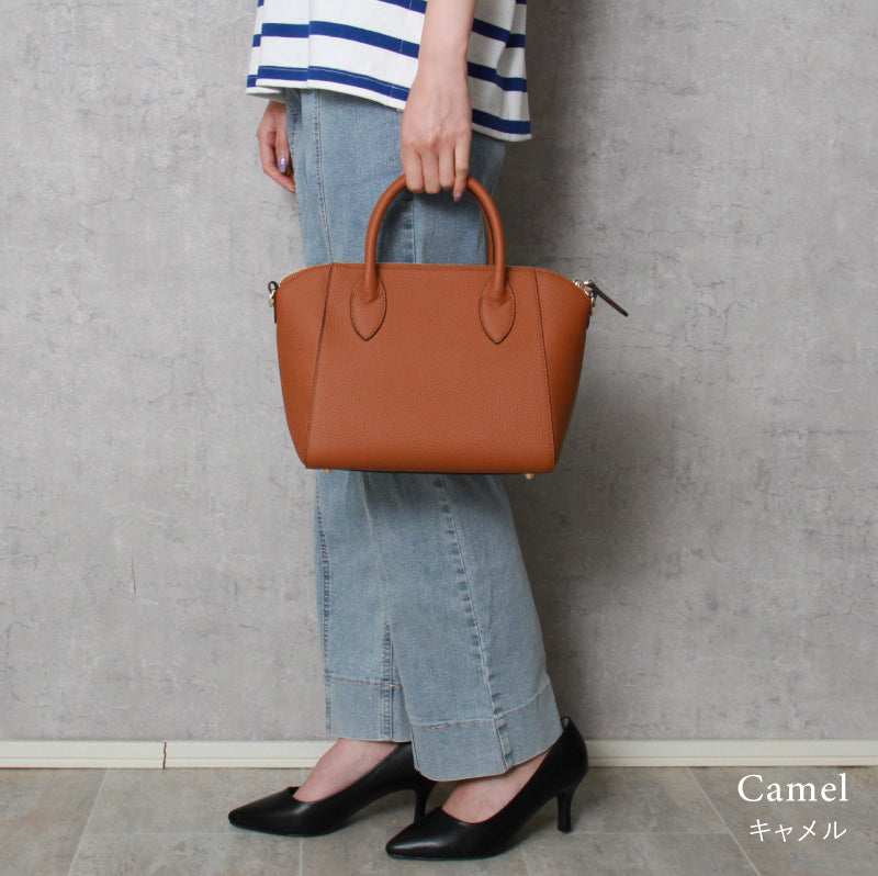 2WAY レザーハンドバッグ（M）