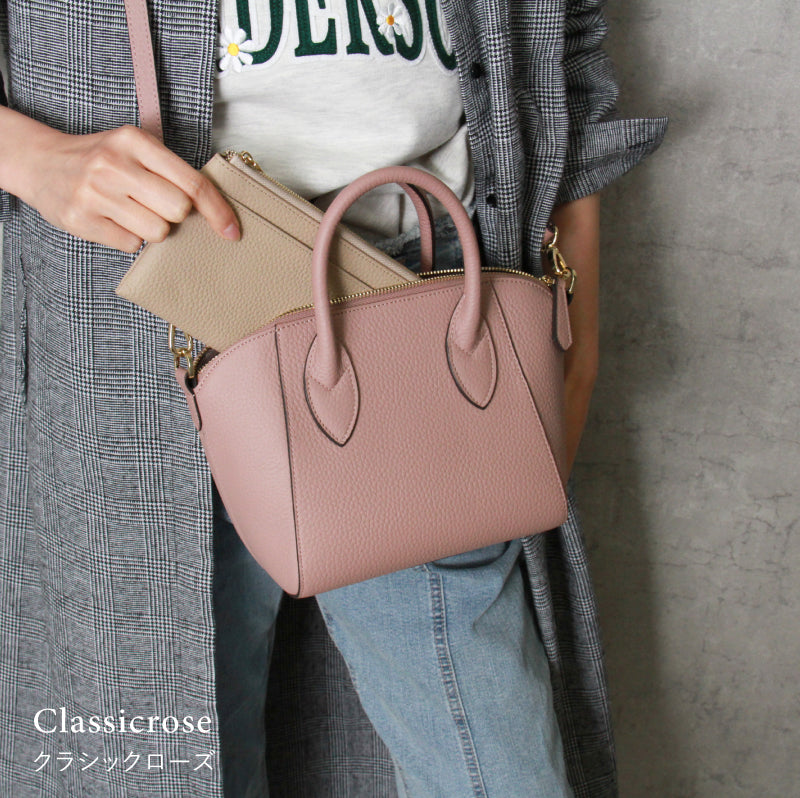 2WAY レザーハンドバッグ（M）