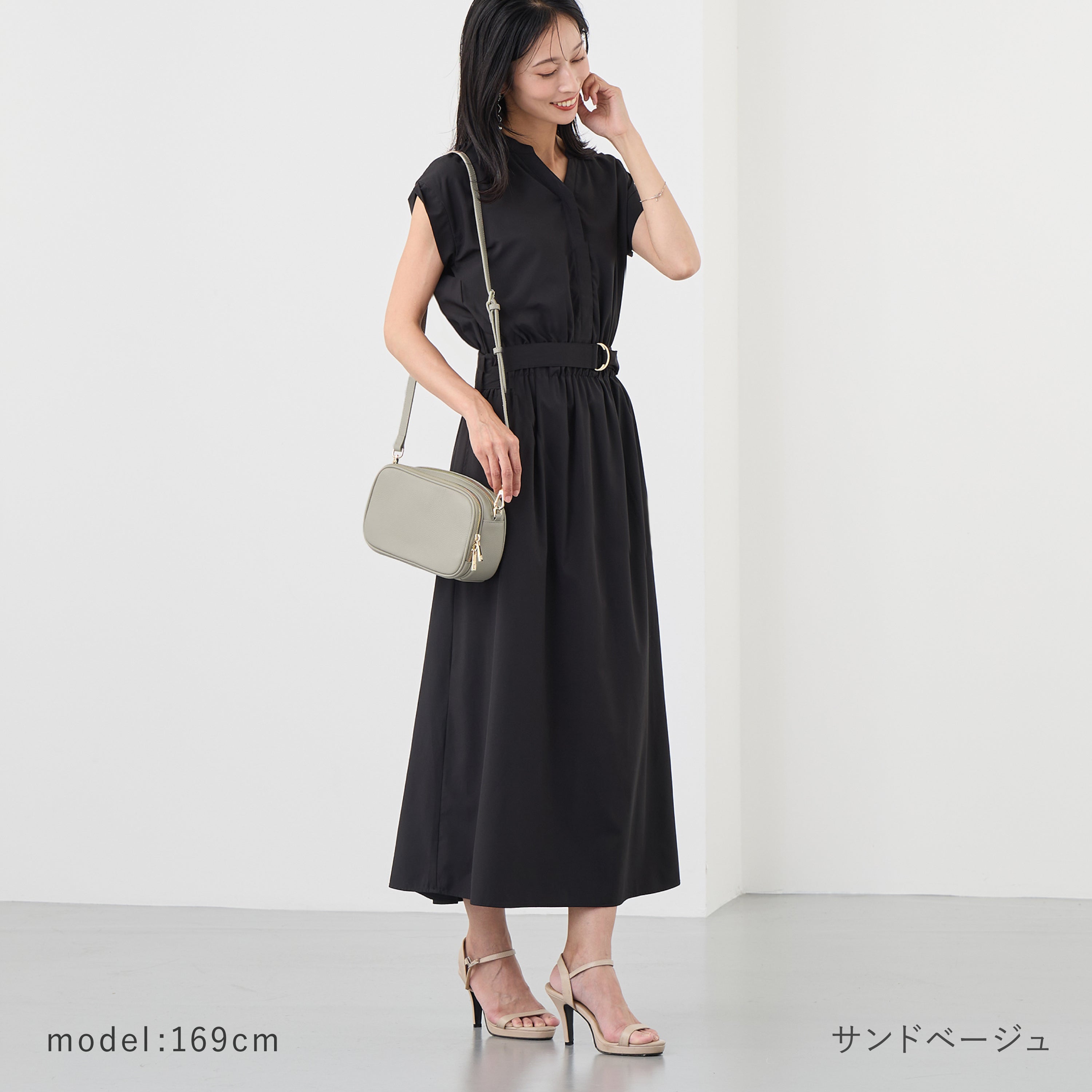 本革 お財布機能付きショルダーバッグ 　ショルダーベルト２本付き