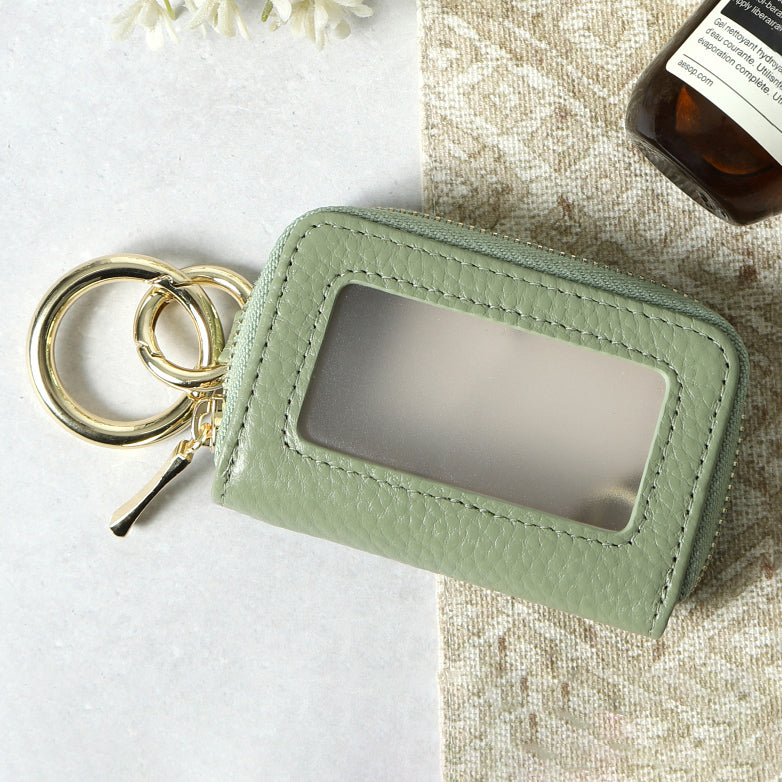 本革バイカラークリア窓付きスマートキーケース（選べる２タイプ）