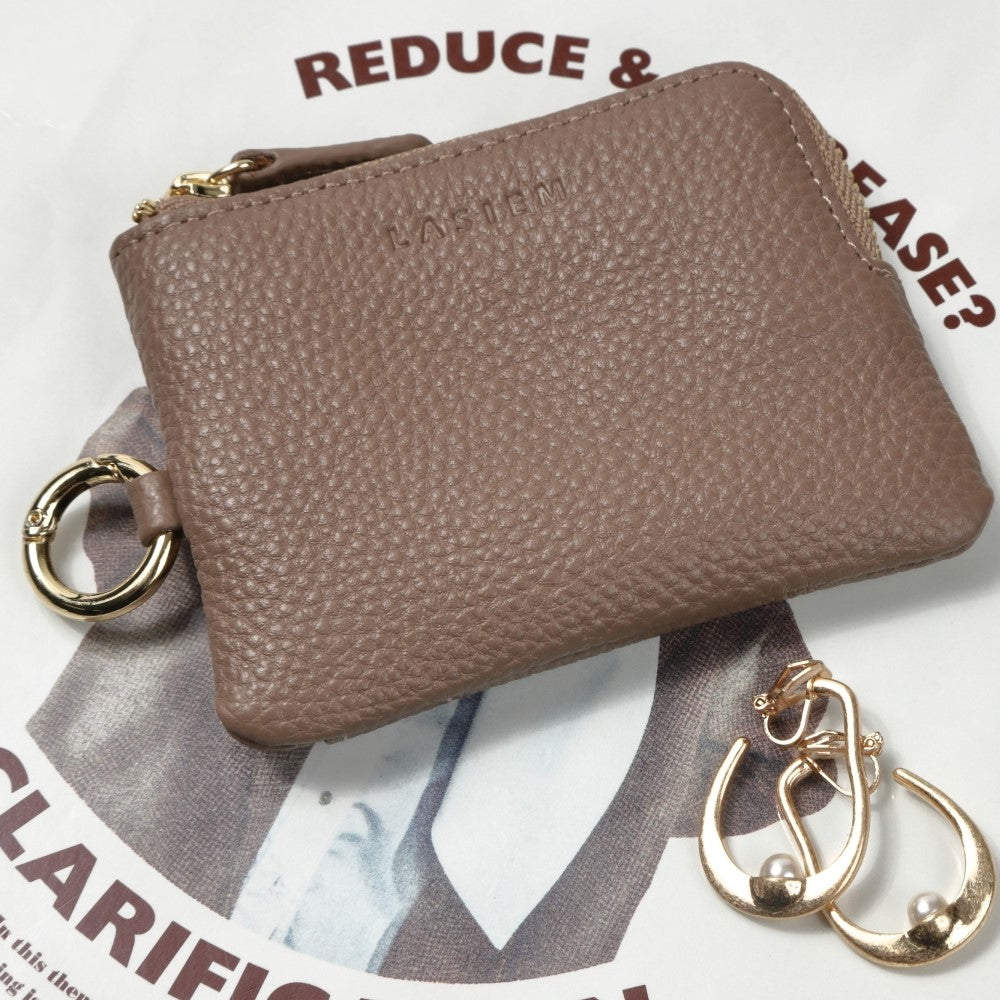 本革L字ファスナーミニポーチ