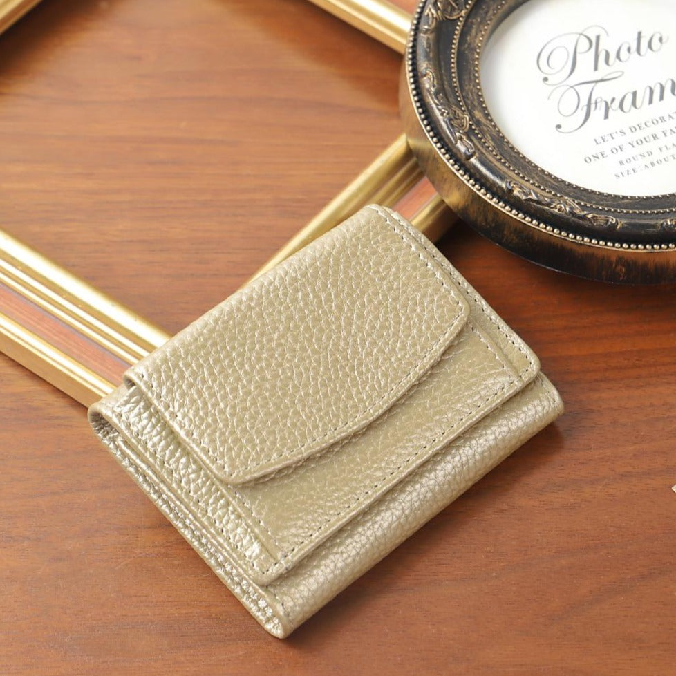 本革三つ折り超ミニ財布（選べる２タイプ）