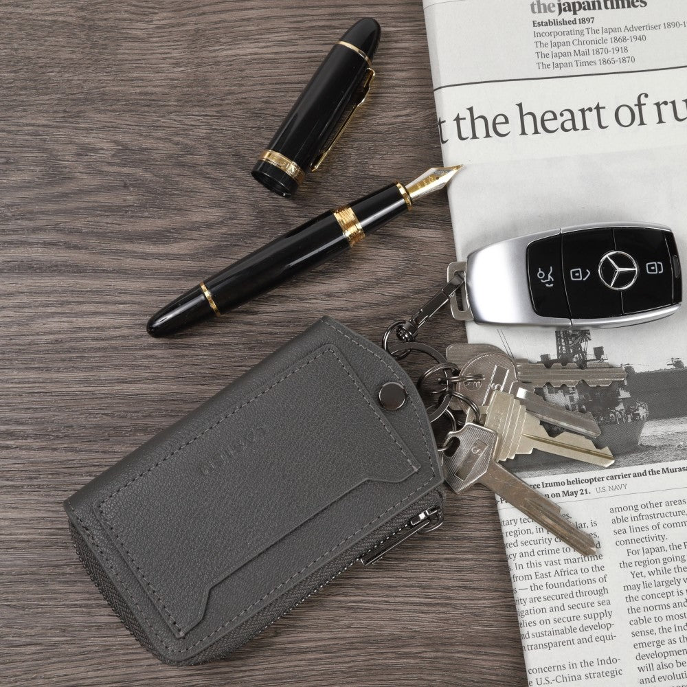 メンズ　本革L字ファスナーキーケース