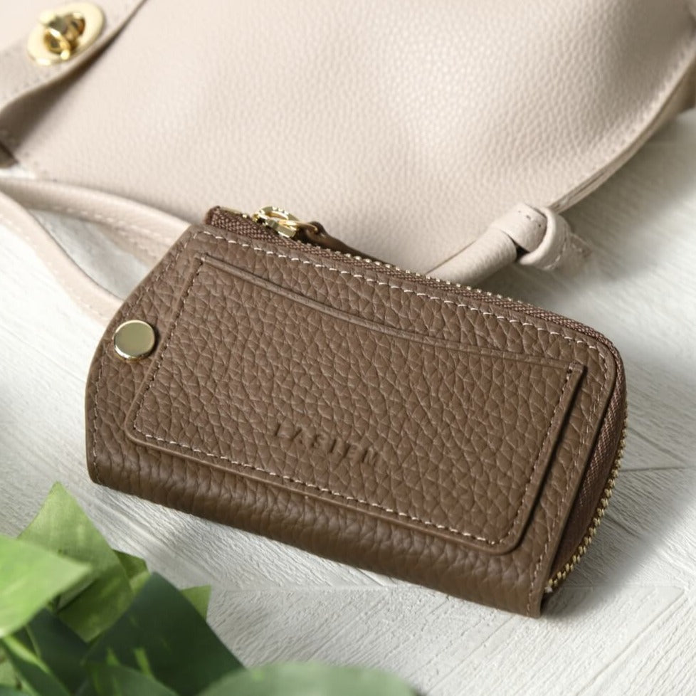 本革L字ファスナーキーケース