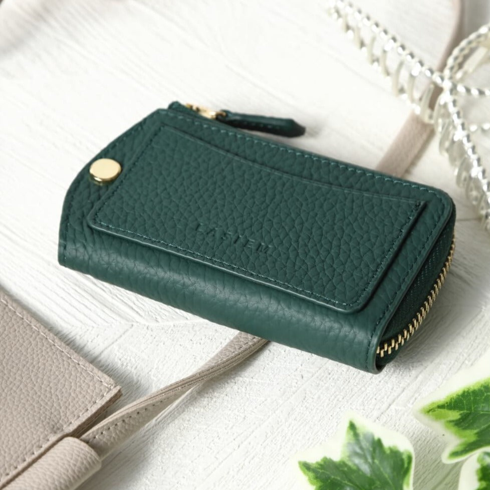 本革L字ファスナーキーケース