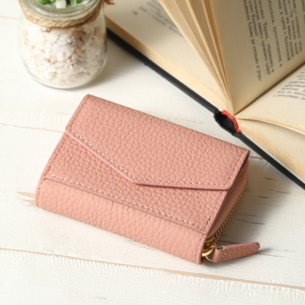 本革小銭入れ付きお札の折れないカードケース