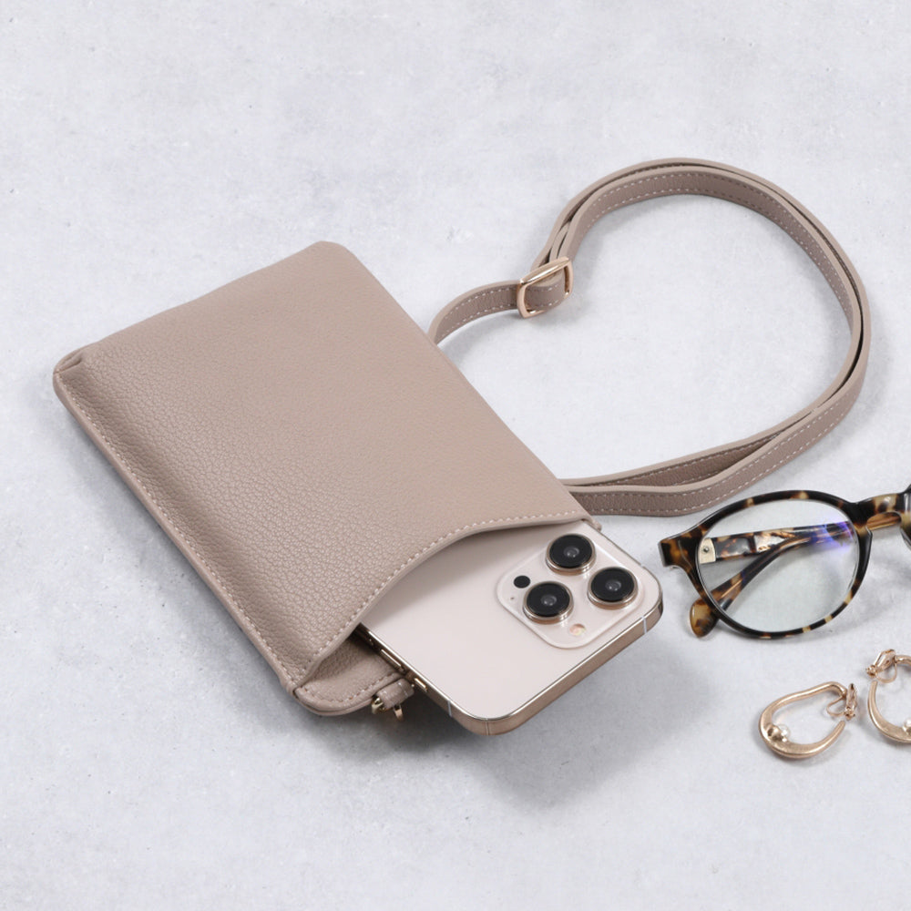 カード入れ小銭入れ付きスマホポーチ