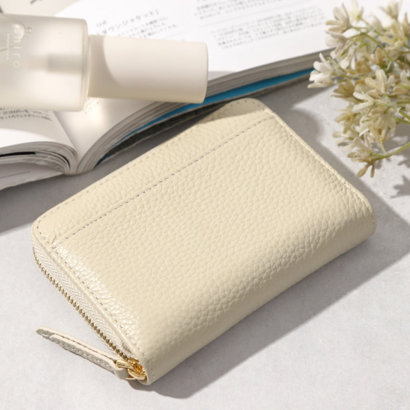 本革バイカラー薄型お札が折れないじゃばら式ミニ財布