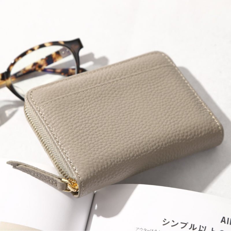 本革バイカラー薄型お札が折れないじゃばら式ミニ財布