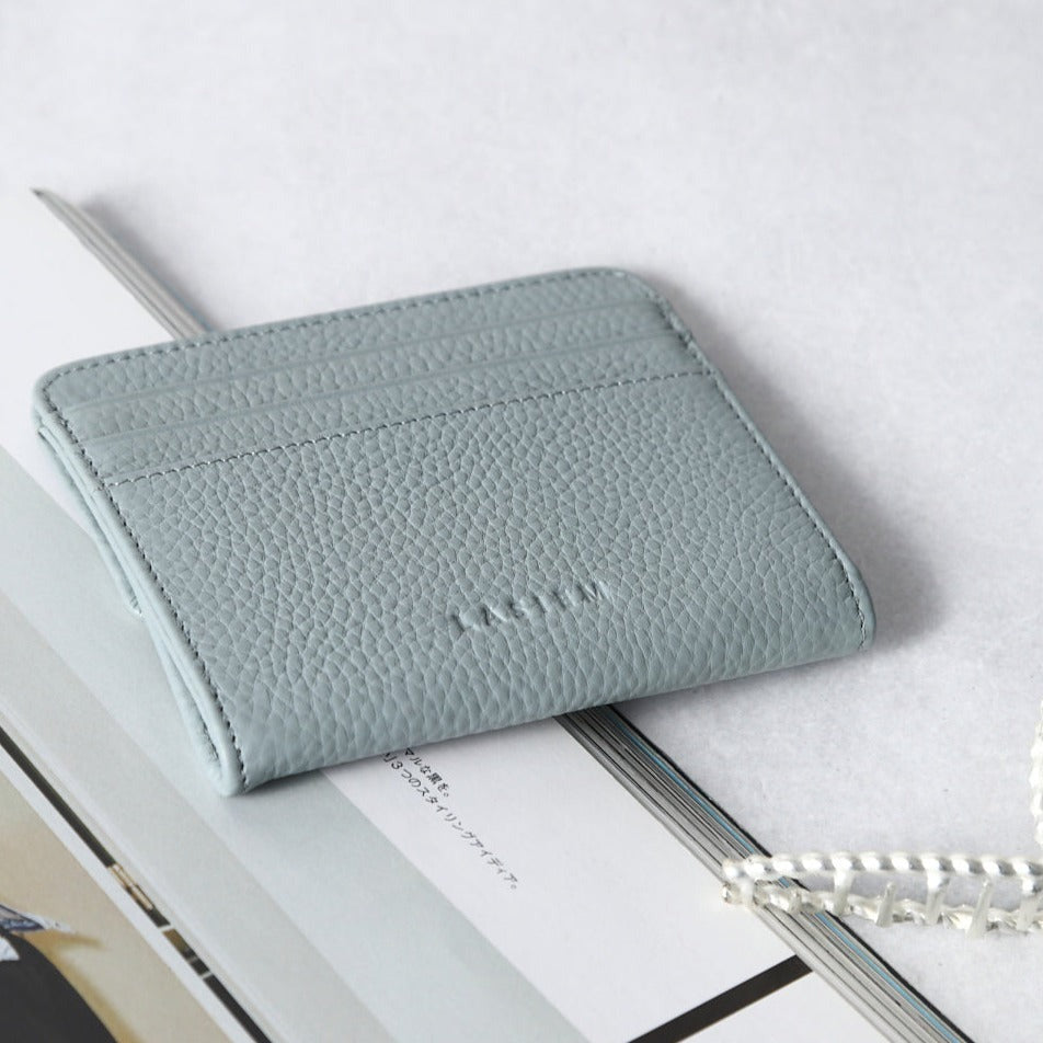 本革極薄小銭入れ付きミニ財布