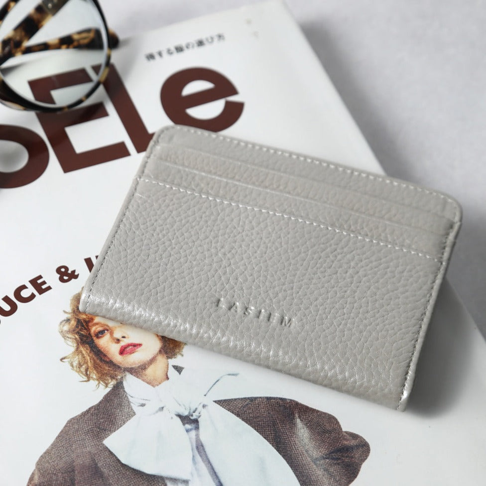 本革極薄小銭入れ付きミニ財布