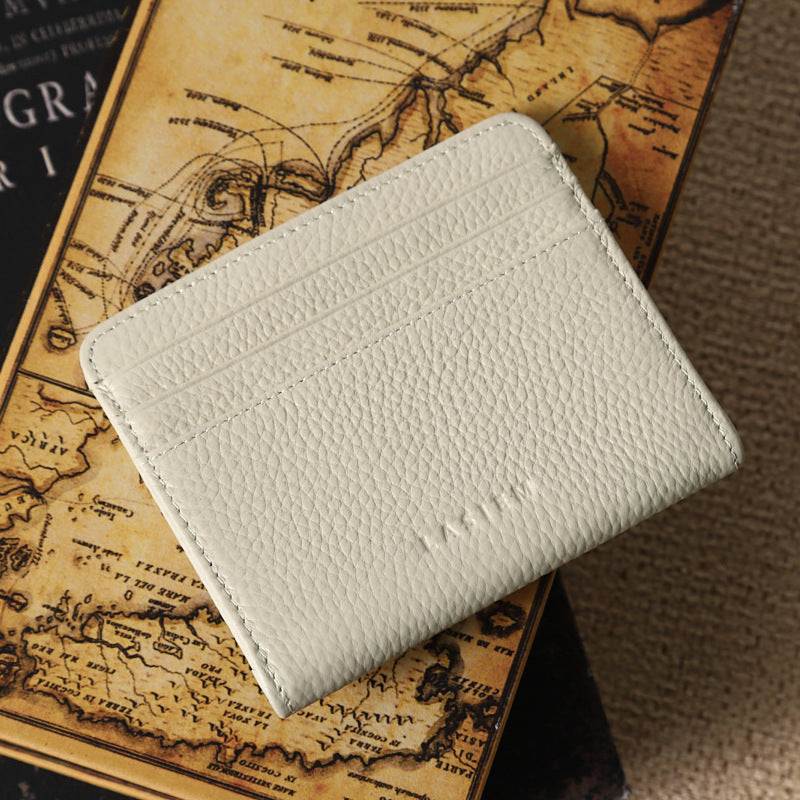 本革極薄小銭入れ付きミニ財布